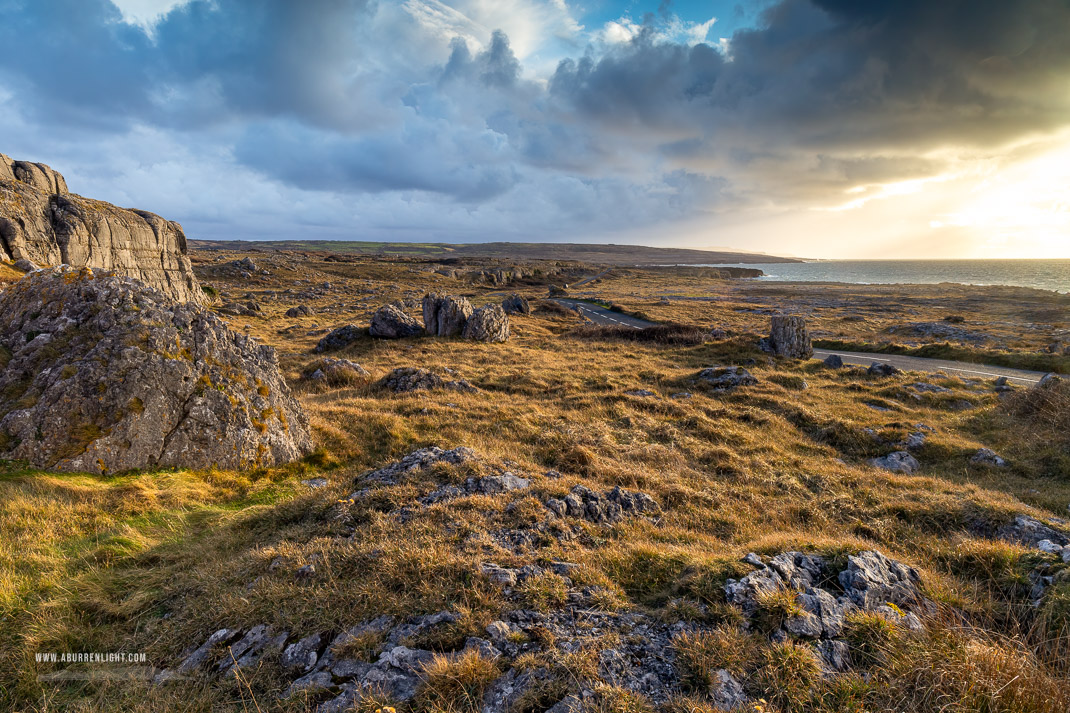 Ballyreane Fanore Clare Ireland - ballyreane,february,sunset,winter,coast,golden