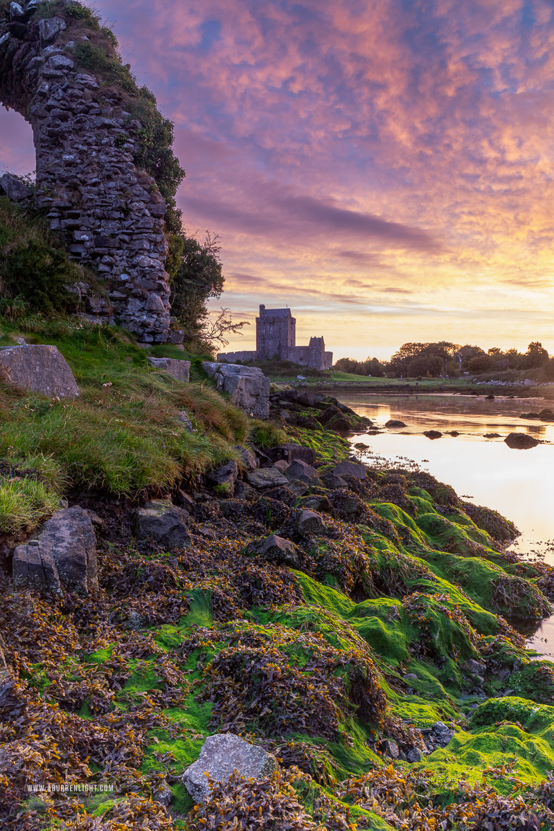 Dunguaire Castle Kinvara Clare Ireland - autumn,castle,dunguaire,kinvara,long exposure,pink,september,twilight,coast