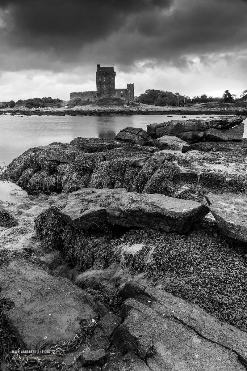 Dunguaire Castle Kinvara Clare Ireland - monochrome,coast,dunguaire,green algae,kinvara,landmark,long exposure,september,summer,sunrise