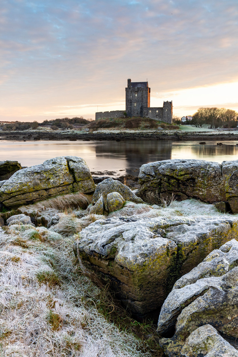 Dunguaire Castle Kinvara Clare Ireland - dunguaire,castle,frost,january,kinvara,landmark,long exposure,reflections,sunrise,winter,coast