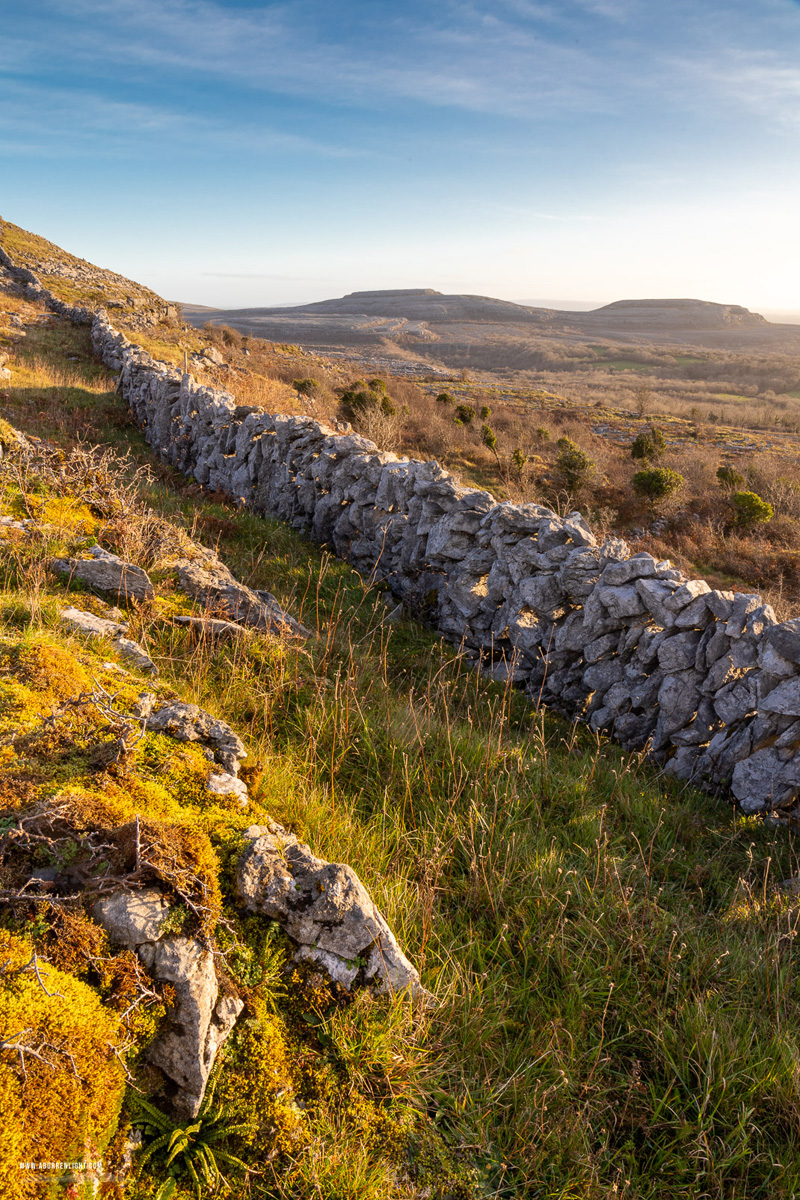 Fahee North Carron Burren East Clare Ireland - fahee,golden,november,winter,hills,walls