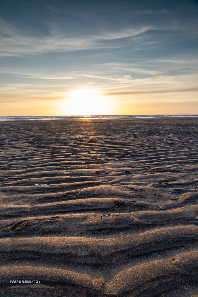 Fanore Beach Wild Atlantic Way Clare Ireland - fanore,may,sand ripples,spring,sunset,brown,golden,coast