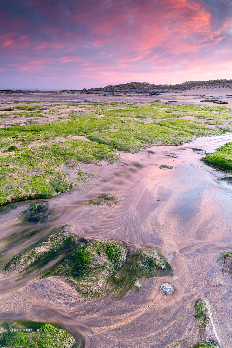 Fanore Beach Wild Atlantic Way Clare Ireland - april,fanore,green algae,pink,spring,sunrise,coast