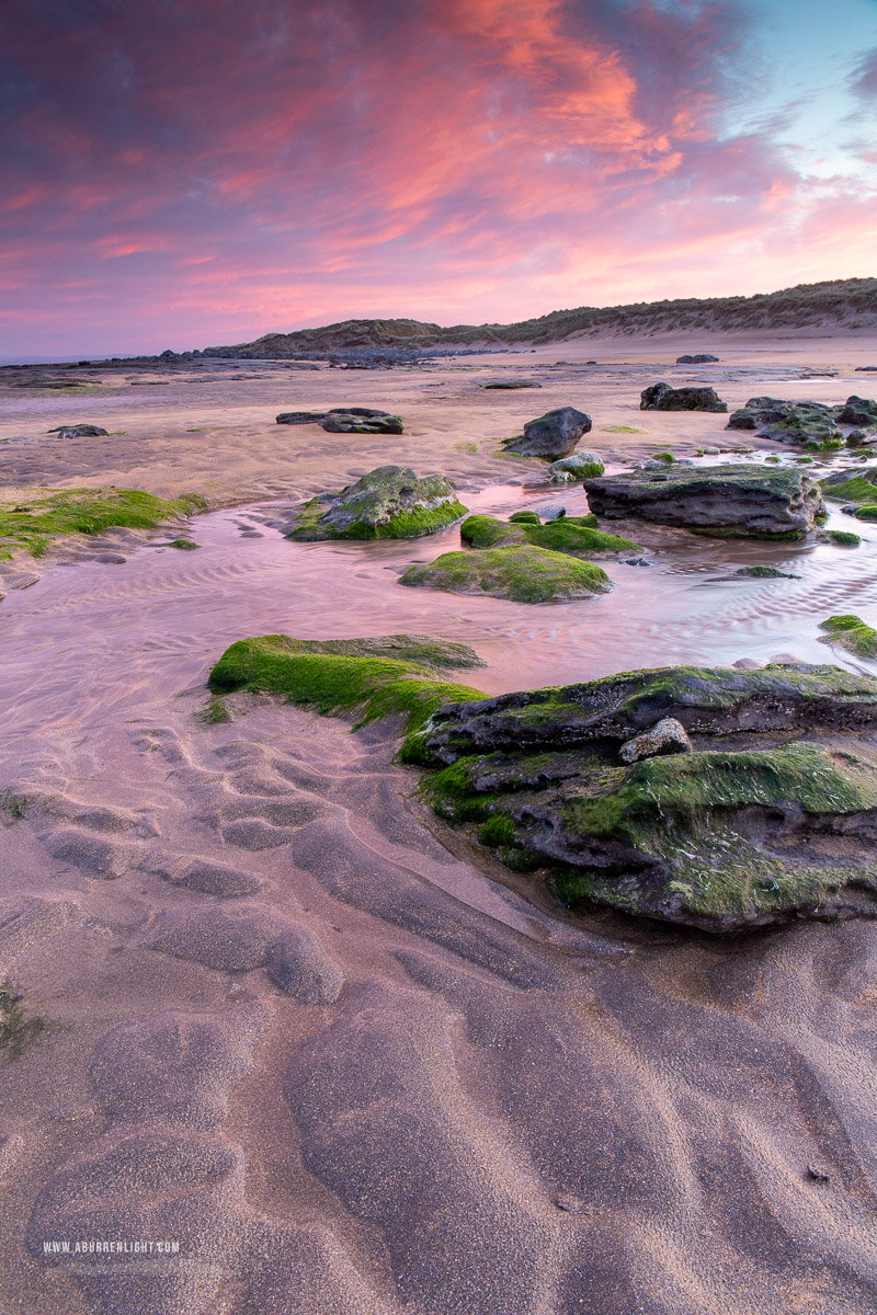 Fanore Beach Wild Atlantic Way Clare Ireland - april,fanore,green algae,pink,spring,sunrise,coast