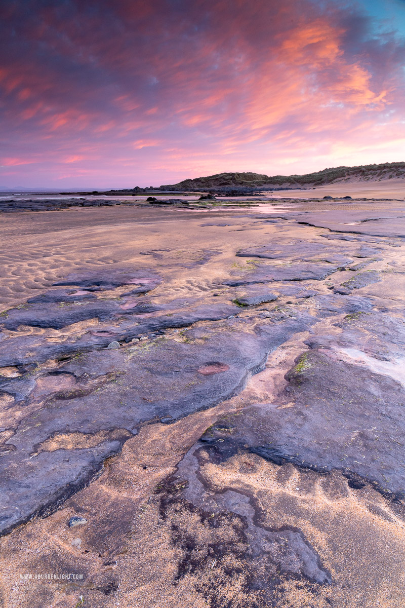 Fanore Beach Wild Atlantic Way Clare Ireland - april,fanore,pink,sand ripples,spring,sunrise,coast