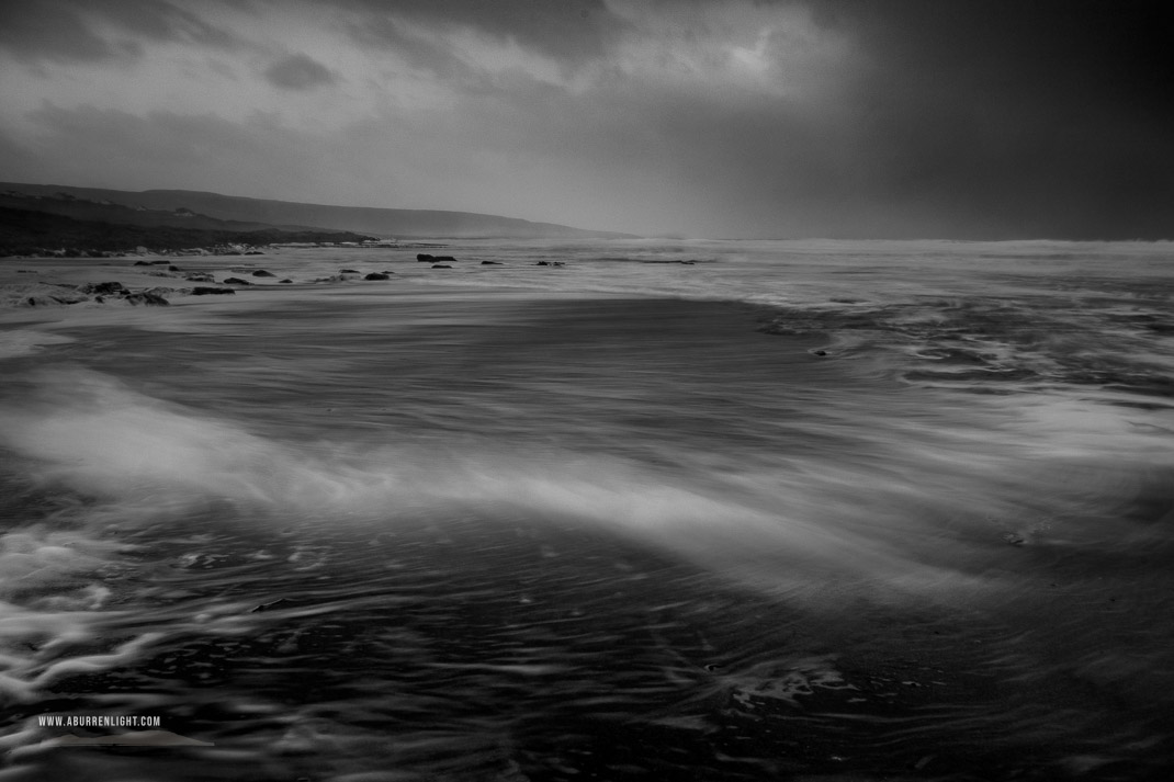 Fanore Beach Wild Atlantic Way Clare Ireland - monochrome,beach,coast,fanore,february,long exposure,storm,winter