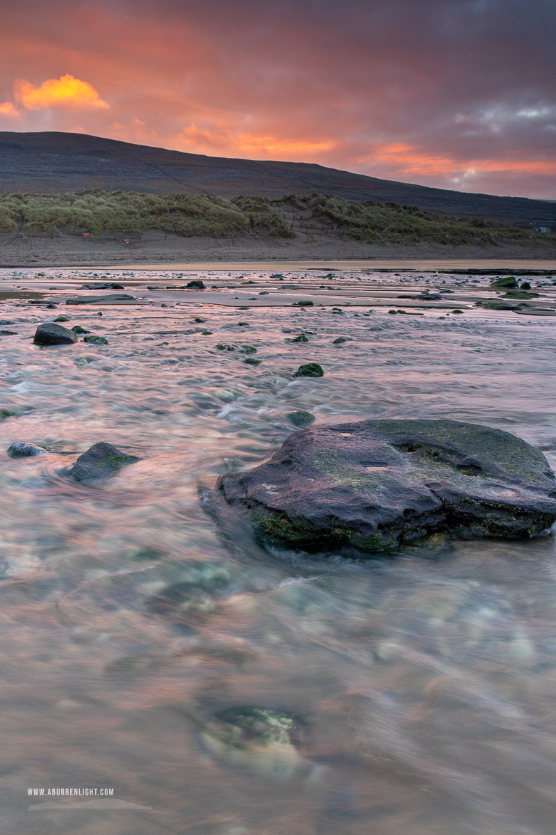 Fanore Beach Wild Atlantic Way Clare Ireland - december,fanore,orange,sunrise,winter,coast