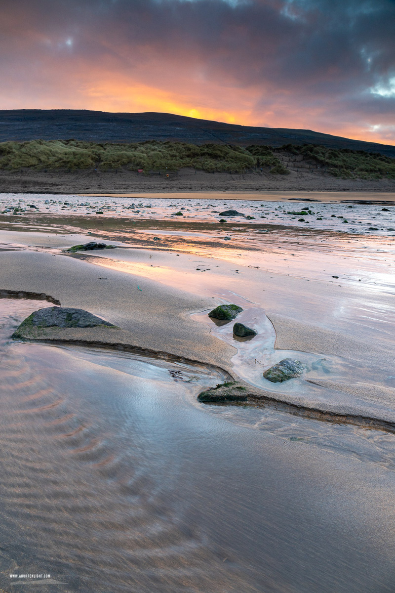 Fanore Beach Wild Atlantic Way Clare Ireland - december,fanore,orange,sunrise,winter,golden,coast,beach