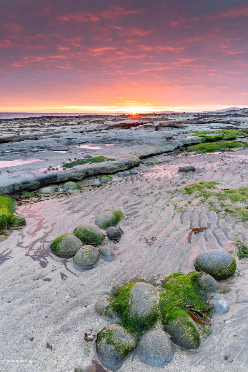 Gleninagh Ballyvaughan Wild Atlantic Way Clare Ireland - april,gleninagh,green algae,pink,sand ripples,spring,sunrise,coast,ballyvaughan