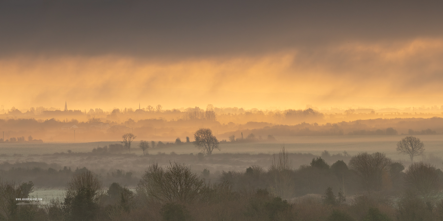 Gort Galway Ireland - drama,gort,lowlands,march,mist,panorama,spring,sunrise