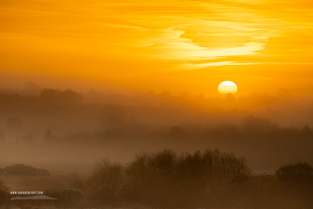 Gort Galway Ireland - autumn,golden,gort,lowland,mist,november,orange,sunrise,portfolio