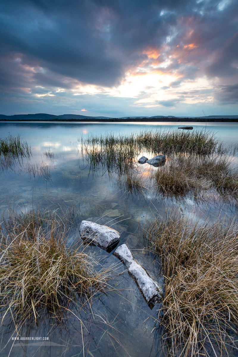 Lough Bunny Clare Ireland - april,lough bunny,reflections,spring,sunset,lowland,blue