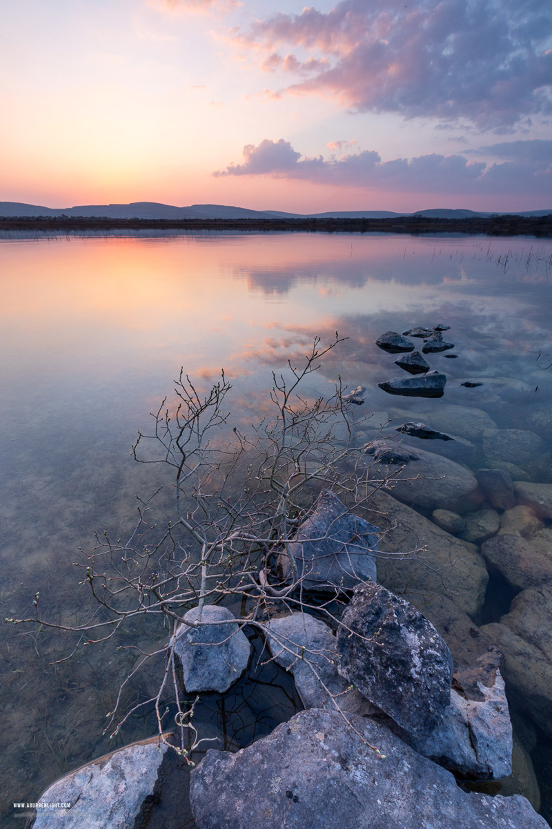 Lough Bunny Clare Ireland - lough bunny,march,spring,sunset,lowland,golden hour