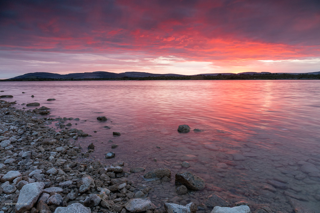 Lough Bunny Clare Ireland - july,lough bunny,red,summer,sunset,lowland