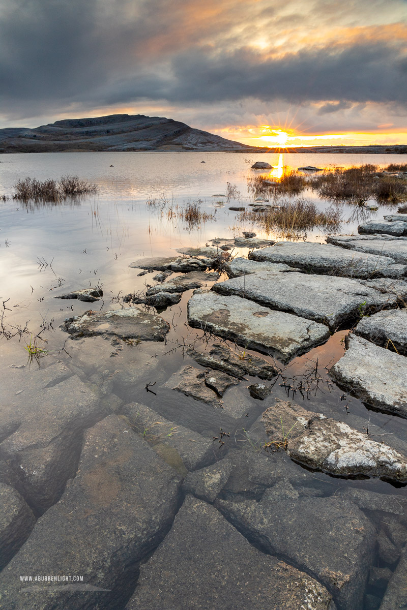 Mullaghmore Burren National Park Clare Ireland - april,golden,mullaghmore,spring,sunrise,sunstar,park