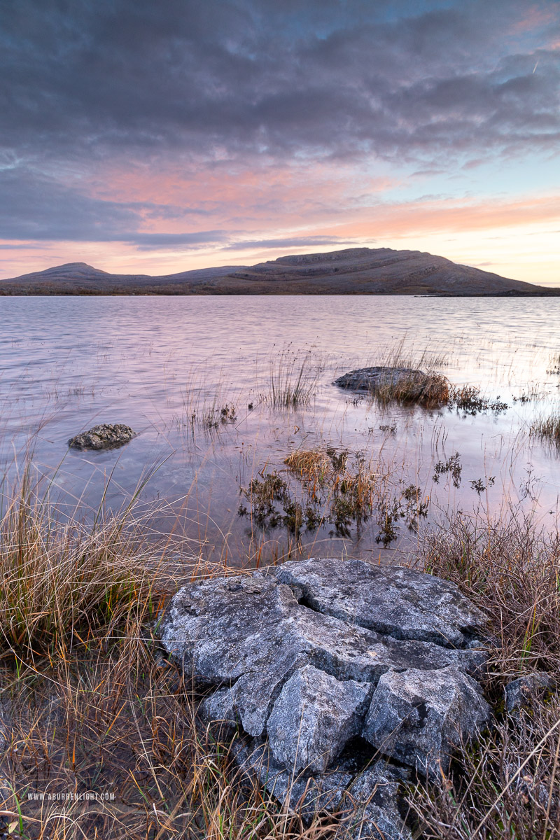 Mullaghmore Burren National Park Clare Ireland - sunrise,autumn,december,mullaghmore,pink,park