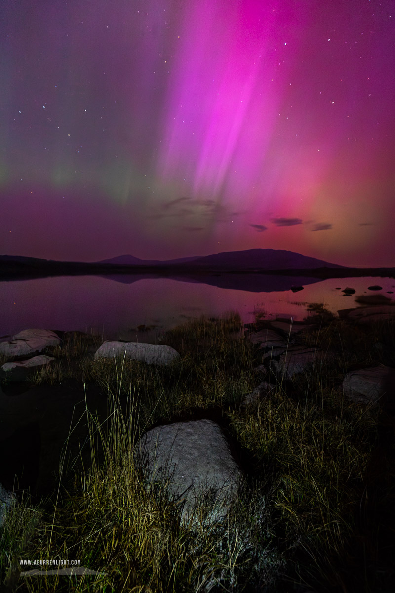 Mullaghmore Burren National Park Clare Ireland - aurora,long exposure,may,mullaghmore,night,park,pilars,purple,spring,astro