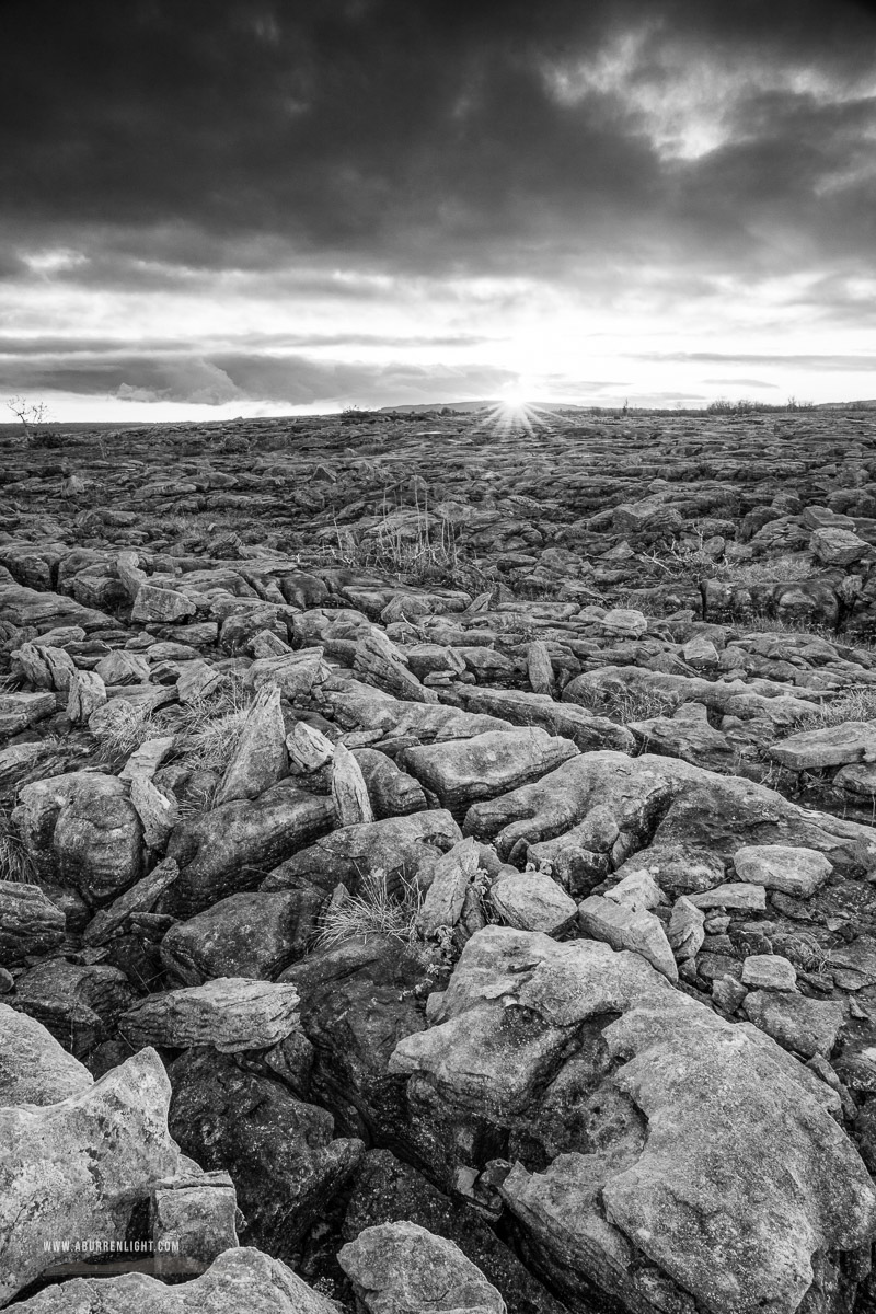 Mullaghmore Burren National Park Clare Ireland - january,monochrome,mullaghmore,park,sunset,winter