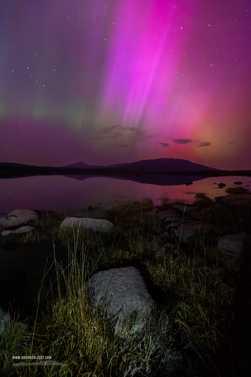 Mullaghmore Burren National Park Clare Ireland - aurora,long exposure,may,mullaghmore,night,park,pilars,purple,spring