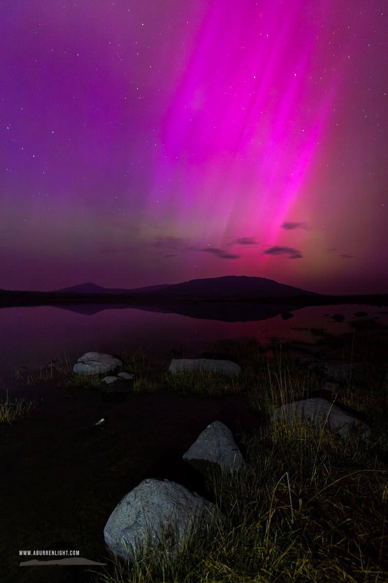 Mullaghmore Burren National Park Clare Ireland - aurora,long exposure,may,mullaghmore,night,park,pilars,purple,spring