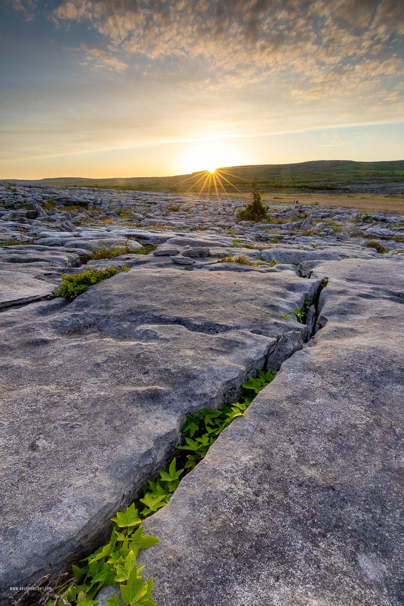 Mullaghmore Burren National Park Clare Ireland - may,mullaghmore,spring,sunset,sunstar,park,golden