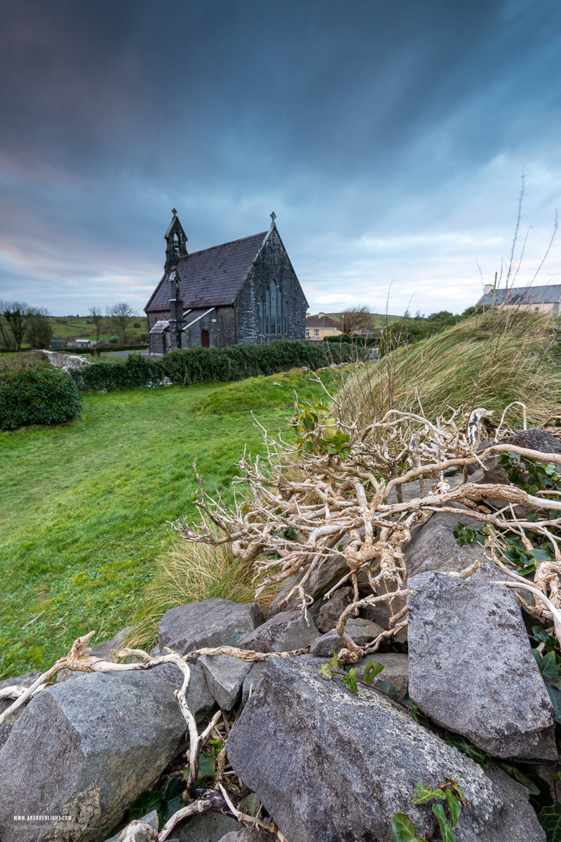 Noughaval Churches Burren Clare Ireland - church,january,landmark,noughaval,winter,hills