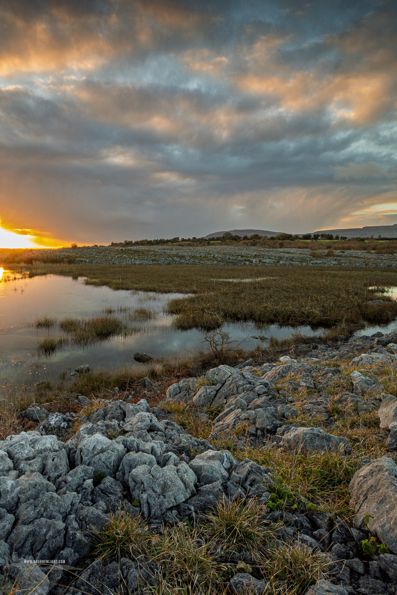 The Burren Clare Ireland - golden,january,lowland,pick-lowland,reflections,sunset,winter