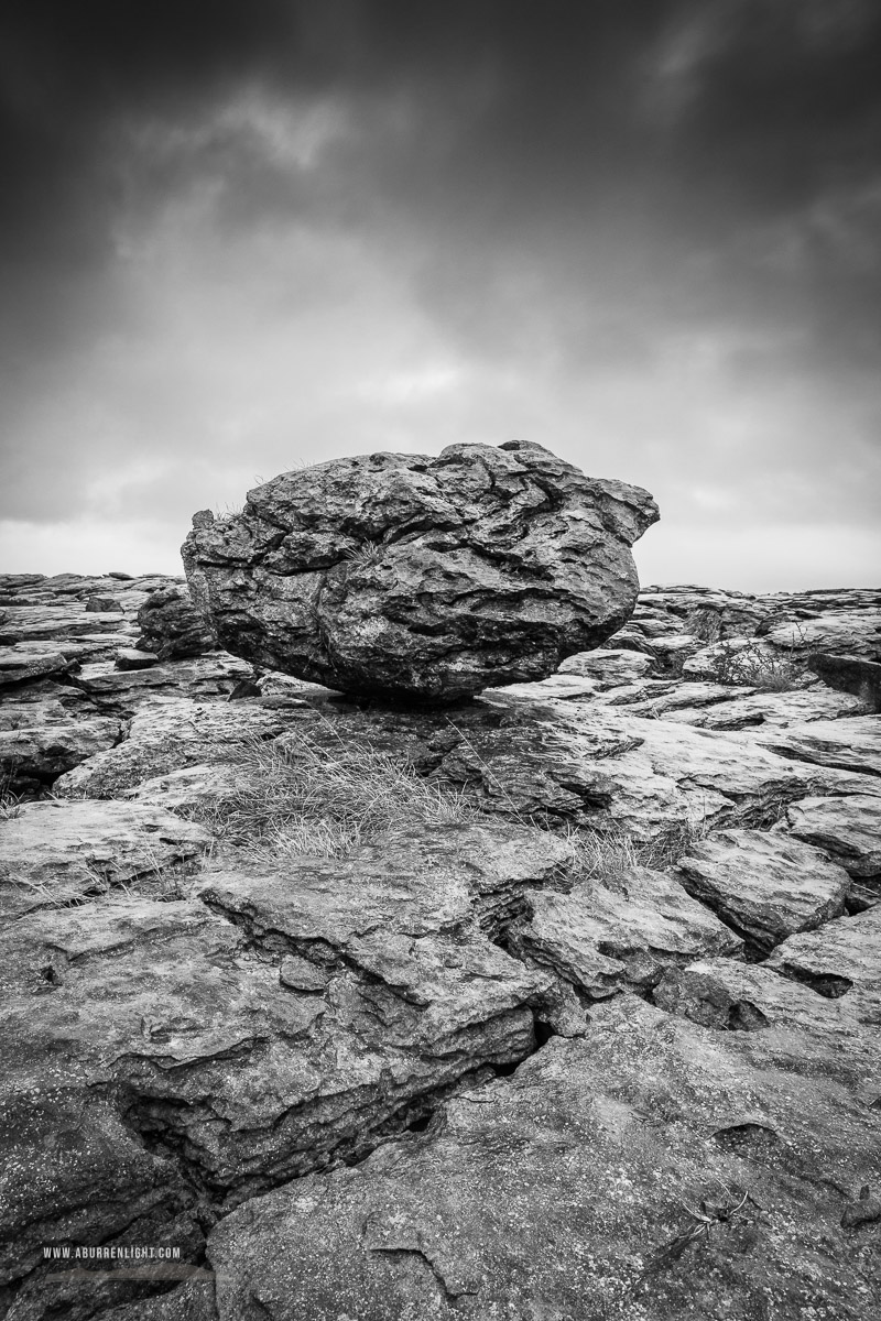 The Burren Clare Ireland - erratic,february,lowlands,monochrome,winter