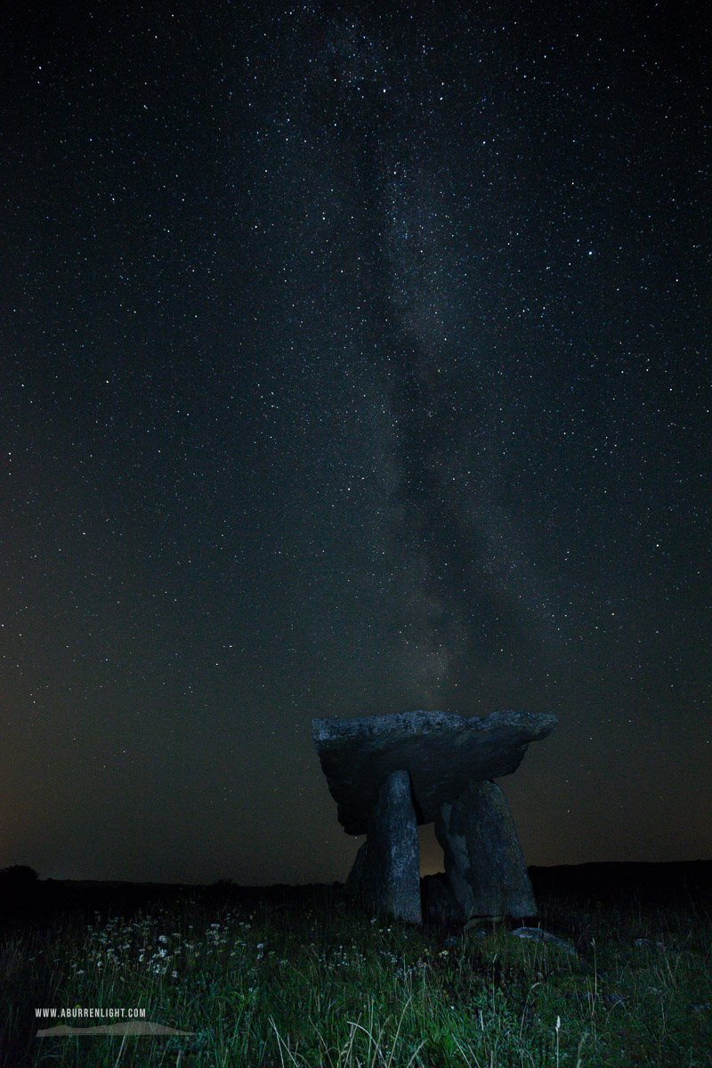 Poulnabrone Dolmen Roughan Hill Burren Clare Ireland - astro,august,dolmen,landmark,long exposure,milky way,neolitic,night,portal,roughan,summer,poulnabrone