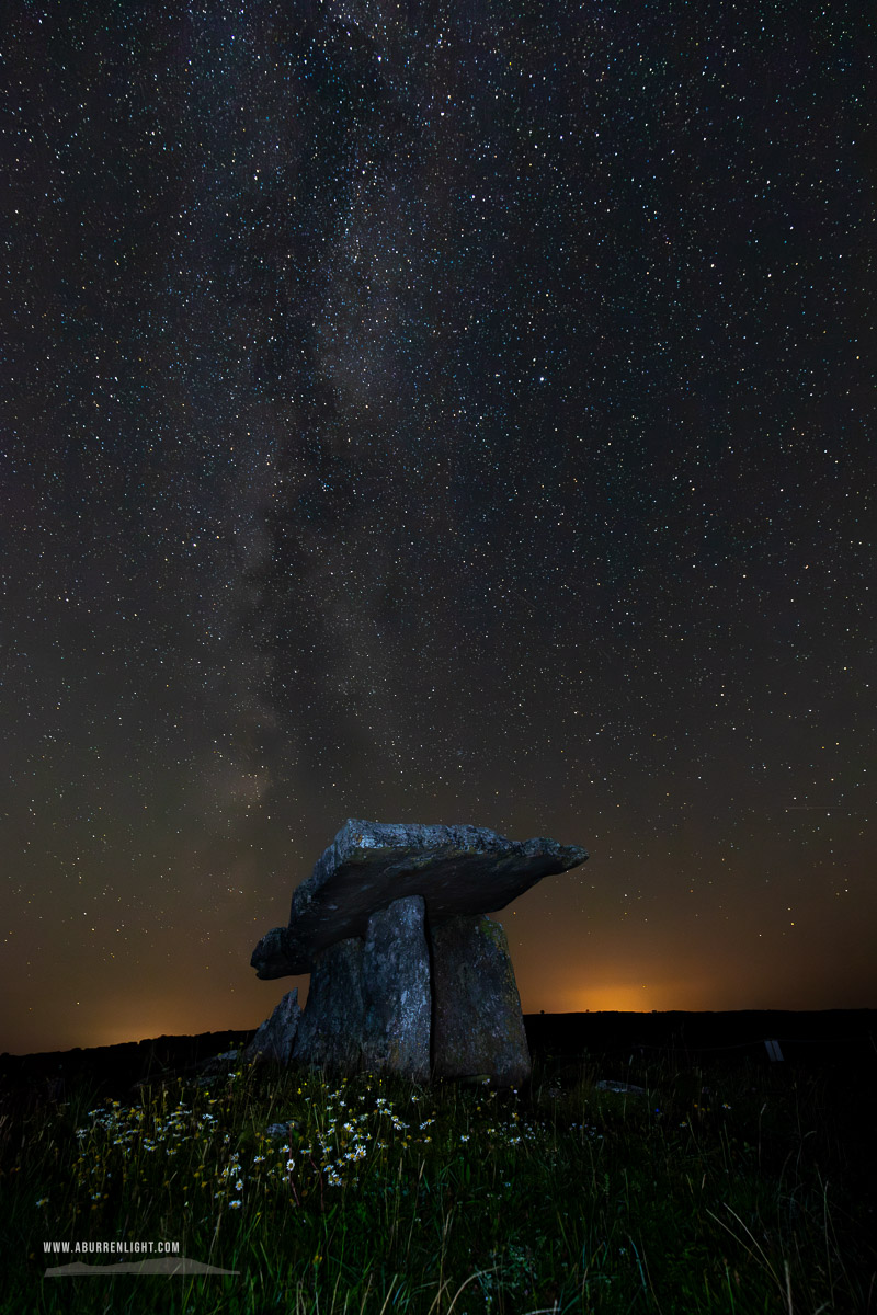 Poulnabrone Dolmen Roughan Hill Burren Clare Ireland - astro,august,dolmen,landmark,long exposure,milky way,neolitic,night,portal,roughan,summer,portfolio,poulnabrone