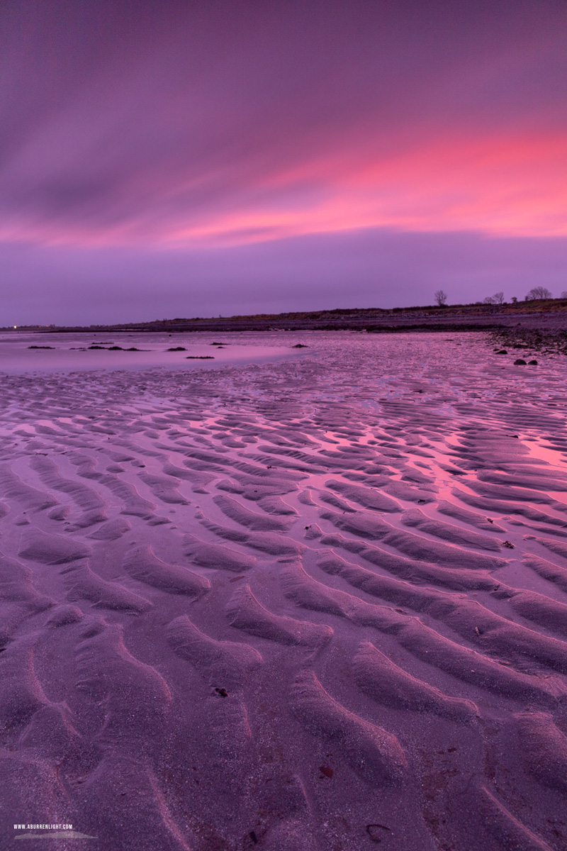 The Doorus peninsula Kinvara Clare Ireland - december,doorus,long exposure,pink,sand ripples,twilight,winter,coast,beach,kinvara