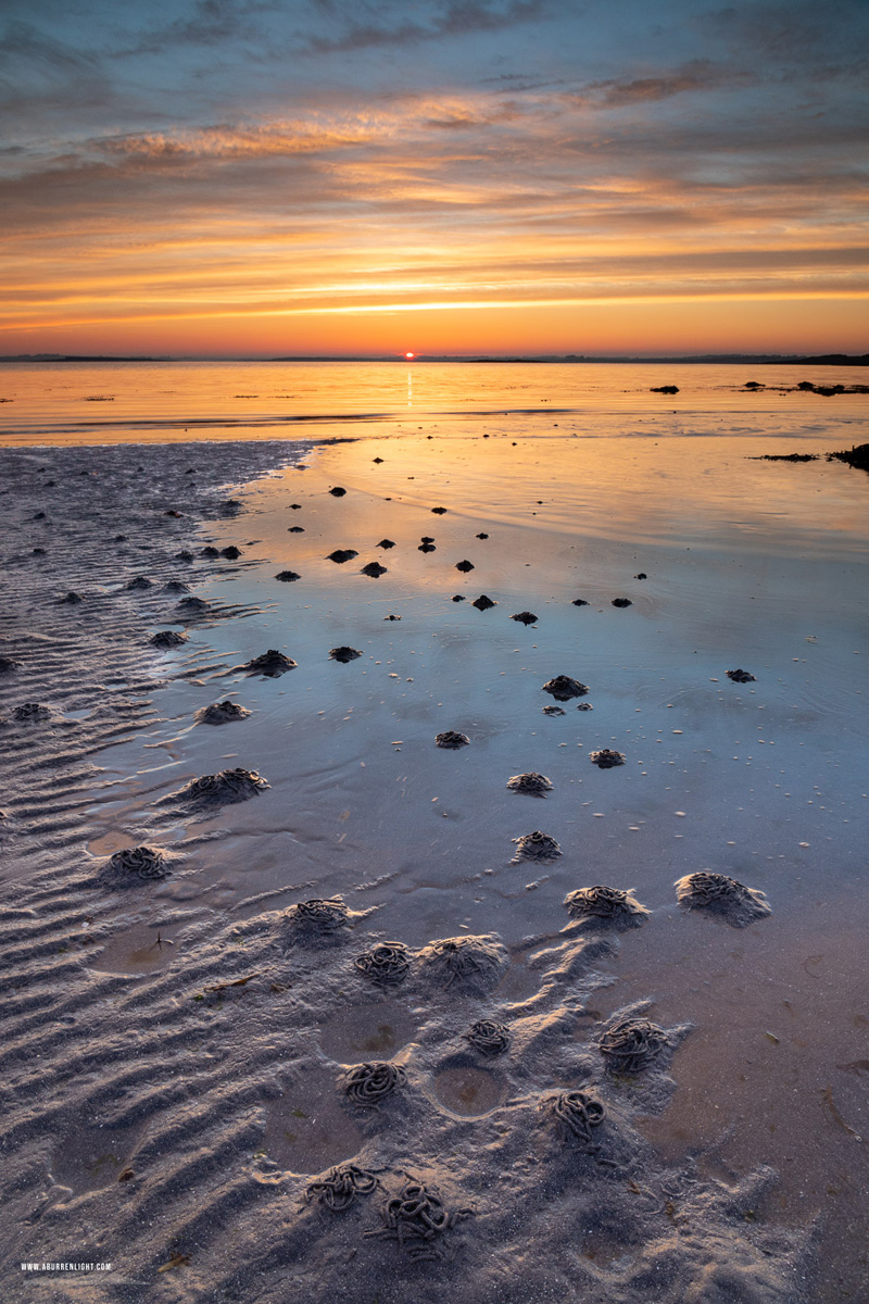 Traught Beach Kinvara Wild Atlantic Way Clare Ireland - golden hour,kinvara,may,sand ripples,spring,sunrise,traught,wormholes,beach,coast