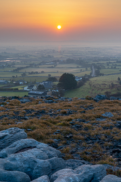 abbey hill,march,mist,spring,sunrise,hills,orange