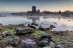 castle,dunguaire,frost,green algae,january,kinvara,mist,reflections,sunrise,winter,coast