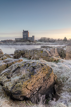 castle,dunguaire,frost,january,kinvara,mist,sunrise,winter,portfolio,coast,golden