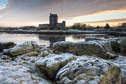 dunguaire,frost,january,kinvara,landmark,long exposure,reflections,sunrise,winter,castle,coast