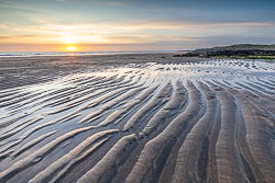 fanore,may,reflections,sand ripples,spring,sunset,golden,coast