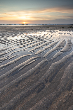 fanore,may,reflections,sand ripples,spring,sunset,coast,brown,golden