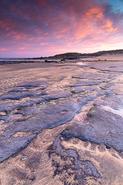 april,fanore,pink,sand ripples,spring,sunrise,coast