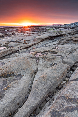 april,gleninagh,pink,spring,sunrise,sunstar,coast,orange