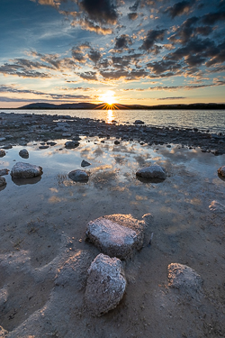 august,lough bunny,reflections,summer,sunset,sunstar,lowland