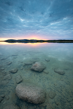 lough bunny,reflections,september,summer,sunset,lowland,blue