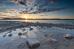 august,lough bunny,reflections,summer,sunset,sunstar,lowland