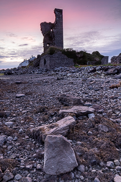 april,landmark,muckinish,pink,spring,twilight,coast,tower