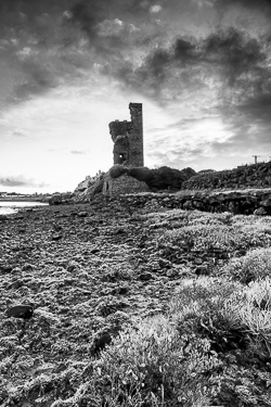 autumn,monochrome,ballyvaughan,castle,coast,muckinish,pink,september,sunrise,tower