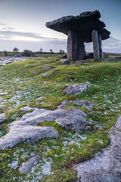 dolmen,hail,january,landmark,poulnabrone,winter,tomb,hills,roughan