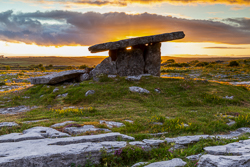 golden,july,landmark,poulnabrone,summer,sunset,tomb,hills