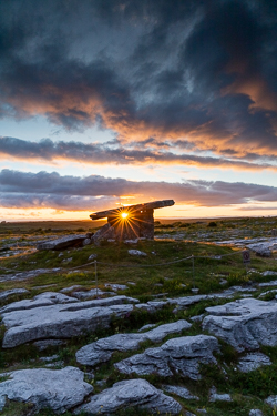 golden,july,landmark,poulnabrone,summer,sunset,sunstar,tomb,limited,portfolio,hills