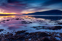 aughinish,january,long exposure,red,twilight,winter,coast,blue