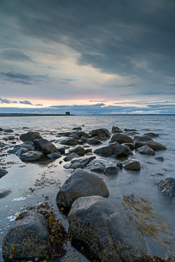 aughinish,dusk,july,martello,summer,sunset,tower,coast,blue